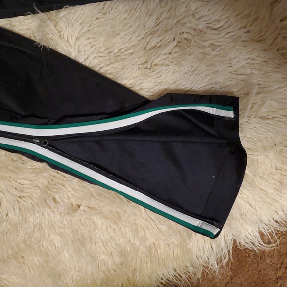 Nike Youth XL Track Pants Y2K Stripe Warm Up Bkack Tag Drawstring Zipper Leg - Picture 7 of 8